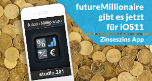 iPhone-App futureMillionaire (Zinseszinsrechner) für iOS11